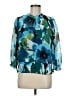 a.n.a. A New Approach 100% Polyester Blue 3/4 Sleeve Blouse Size M - photo 1
