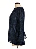 Chaps 100% Polyester Blue Long Sleeve Blouse Size M - photo 5