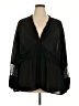 Torrid 100% Polyester Black 3/4 Sleeve Blouse Size 3X Plus (3) - photo 1