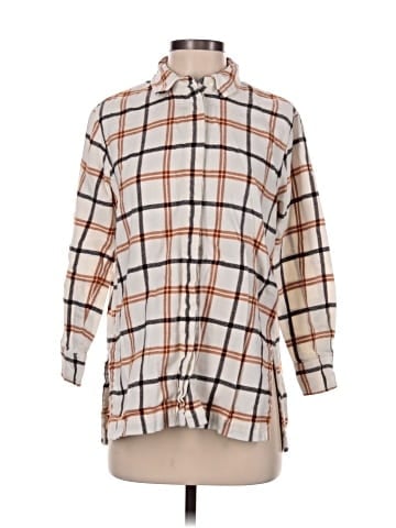 Madewell Flannel Oversized Boyfriend Shirt in Plaid (view 1)