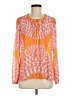 Rose + Olive Orange Long Sleeve Blouse Size M - photo 1