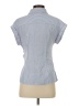 Haute Monde Stripes Blue Short Sleeve Blouse Size S - photo 2