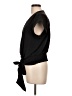 Nine West 100% Polyester Black Short Sleeve Blouse Size L - photo 5