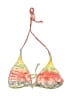 Hurley Print Orange Swimsuit Top Size S - photo 1