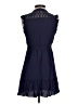 Timing 100% Rayon Solid Blue Casual Dress Size S - photo 2