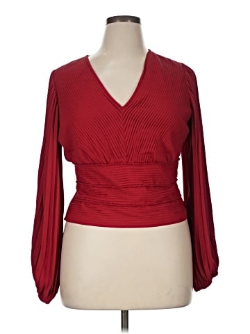 White House Black Market Long Sleeve Blouse (view 1)