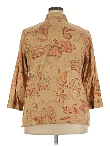 Lauren by Ralph Lauren 3/4 Sleeve Button-Down Shirt (view 2)