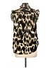 DKNY 100% Polyester Brown Sleeveless Blouse Size L - photo 2
