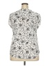 Monday Fun 100% Polyester Ivory Short Sleeve Blouse Size XXL - photo 2