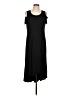 NY Collection Solid Black Casual Dress Size L (petite) - photo 1