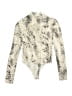 Express Outlet Animal Print Ivory Long Sleeve Blouse Size XS - photo 2