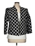 Kasper 100% Polyester Print Black Blazer Size 14 - photo 1