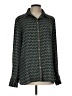 Max Studio 100% Polyester Print Green Long Sleeve Blouse Size L - photo 1