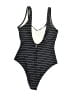 Zyia Active Stripes Gray One Piece Swimsuit Size M - photo 2