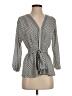 Max Studio 100% Polyester Checkered-gingham Gray Kimono Size S - photo 1