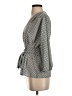 Max Studio 100% Polyester Checkered-gingham Gray Kimono Size S - photo 5