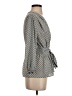 Max Studio 100% Polyester Checkered-gingham Gray Kimono Size S - photo 4