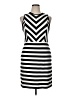Ann Taylor LOFT Stripes Black Cocktail Dress Size 14 - photo 1