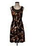Bisou Bisou Print Brown Casual Dress Size 4 - photo 1