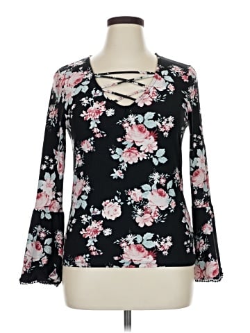 Derek Heart Long Sleeve Blouse (view 1)