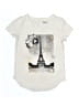 Mudd Print Ivory Short Sleeve T-Shirt Size 10 - photo 1