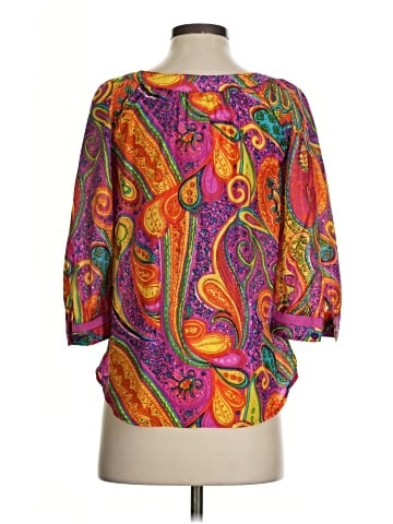 Trina Turk 3/4 Sleeve Silk Top (view 2)