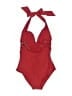 DKNY Solid Red One Piece Swimsuit Size XS - photo 2