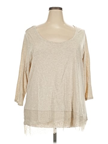 Lane Bryant 3/4 Sleeve T-Shirt (view 1)