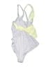 Kona Sol Stripes White One Piece Swimsuit Size XL - photo 2