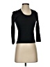 Three Dots Black 3/4 Sleeve T-Shirt Size S - photo 1
