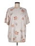 Unbranded Floral Silver Short Sleeve T-Shirt Size M - photo 1