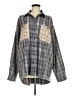 Revel 100% Polyester Plaid Gray Fleece Size M - photo 1