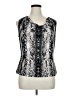 Calvin Klein Silver Black Sleeveless Blouse Size XL - photo 1