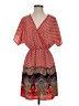 Myan 100% Polyester Paisley Red Casual Dress Size S - photo 1