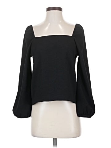 Madewell Crepe Square-Neck Puff-Sleeve Top (view 1)