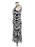Phase Eight Graphic Silver Cocktail Dress Size 10 - photo 5