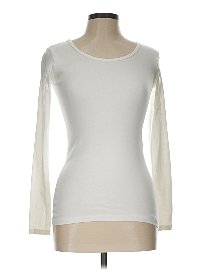 Pre-owned Brandy Melville Long Sleeve T-shirt In Ivory