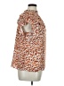 DR2 100% Polyester Animal Print Orange Short Sleeve Blouse Size XL - photo 4