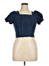 Habitual Blue Short Sleeve Top Size 14 - photo 1