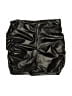 Shein Metallic Black Faux Leather Shorts Size 4 - photo 1