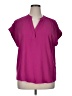 Cynthia Steffe 100% Polyester Pink Short Sleeve Blouse Size XL - photo 1