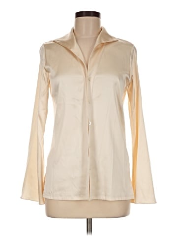 Linda Allard Ellen Tracy Long Sleeve Silk Top (view 1)