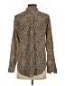 J.Crew 100% Polyester Animal Print Brown Long Sleeve Blouse Size 4 - photo 2