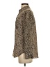 J.Crew 100% Polyester Animal Print Brown Long Sleeve Blouse Size 4 - photo 5