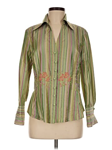 Carlisle Long Sleeve Silk Top (view 1)