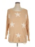 Amaryllis 100% Acrylic Stars Tan Pullover Sweater Size XL - photo 1