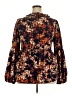 Hailey & Co. 100% Polyester Floral Brown Long Sleeve Blouse Size 2X - photo 2
