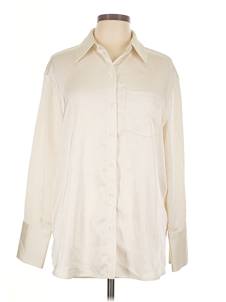 Pre-owned J By Joie Long Sleeve Blouse In Ivory
