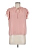 1.State 100% Polyester Pink Short Sleeve Blouse Size M - photo 1