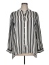 Spense 100% Polyester Stripes Silver 3/4 Sleeve Blouse Size XL - photo 1